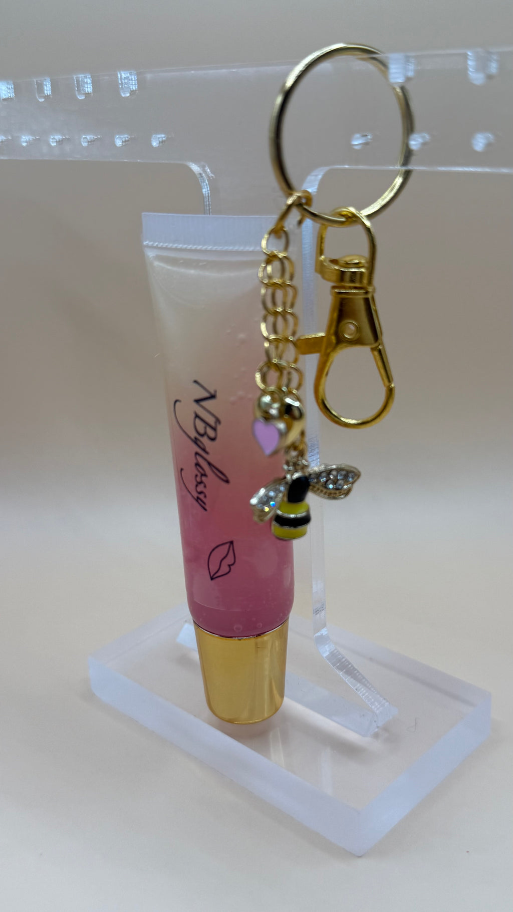 Pink Bee vegan lip gloss / Abeja Rosa