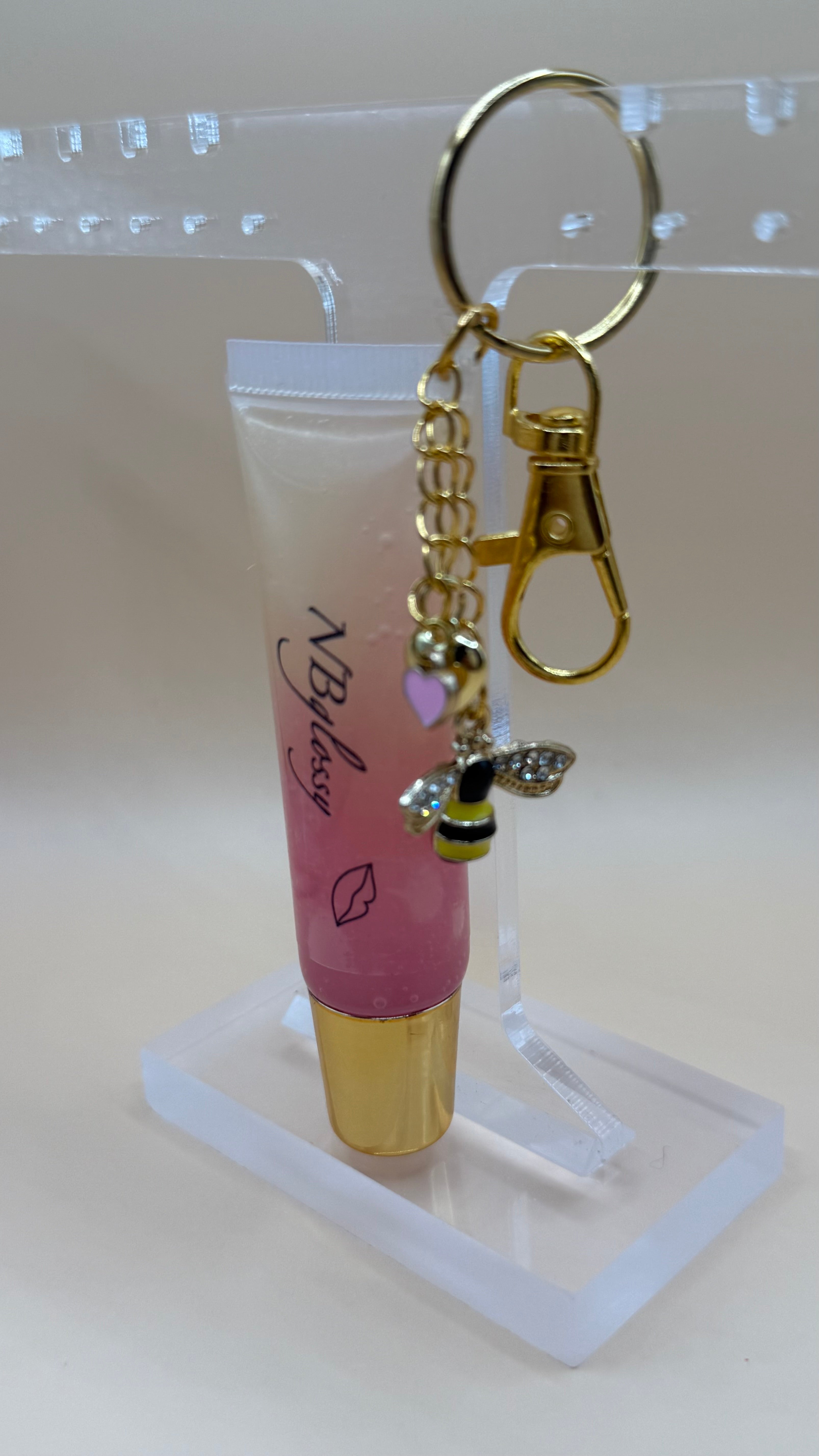 Pink Bee vegan lip gloss / Abeja Rosa