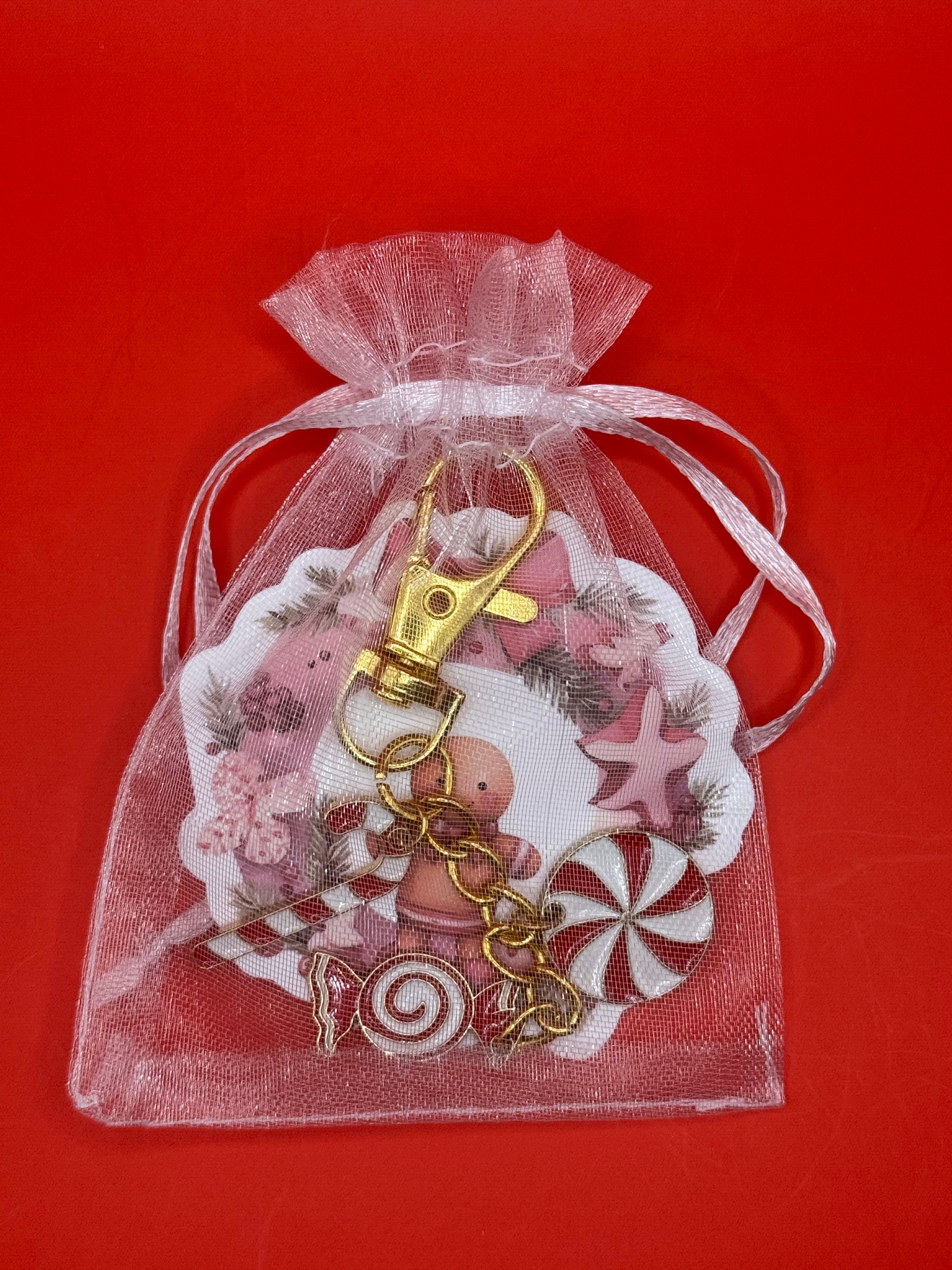 Christmas Gift Gold keychain| Candyland charms| NBGlossy holiday collection